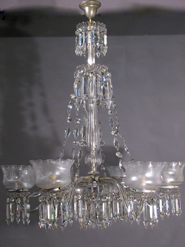 6-Light Crystal Gas Chandelier